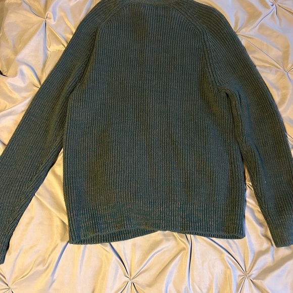 LL Bean Men's Cardigan Size Medium-reg Full-Zip Dark Green - Picture 6 of 6